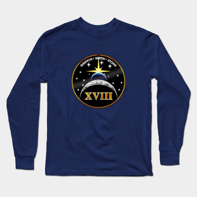 Apollo 18 mission "patch" artwork Long Sleeve T-Shirt by WarDaddy